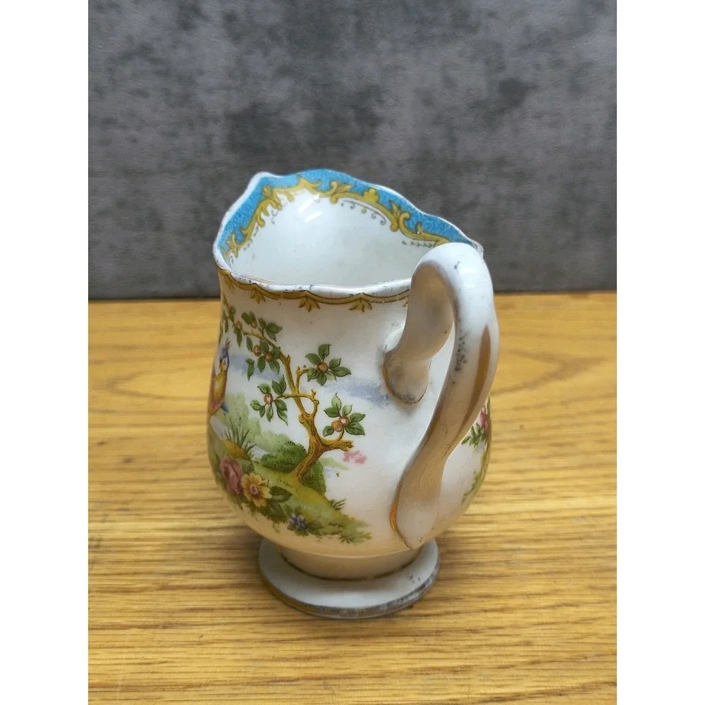 Royal Albert England Fine Bone China Teal Chelsea Bird Creamer‎